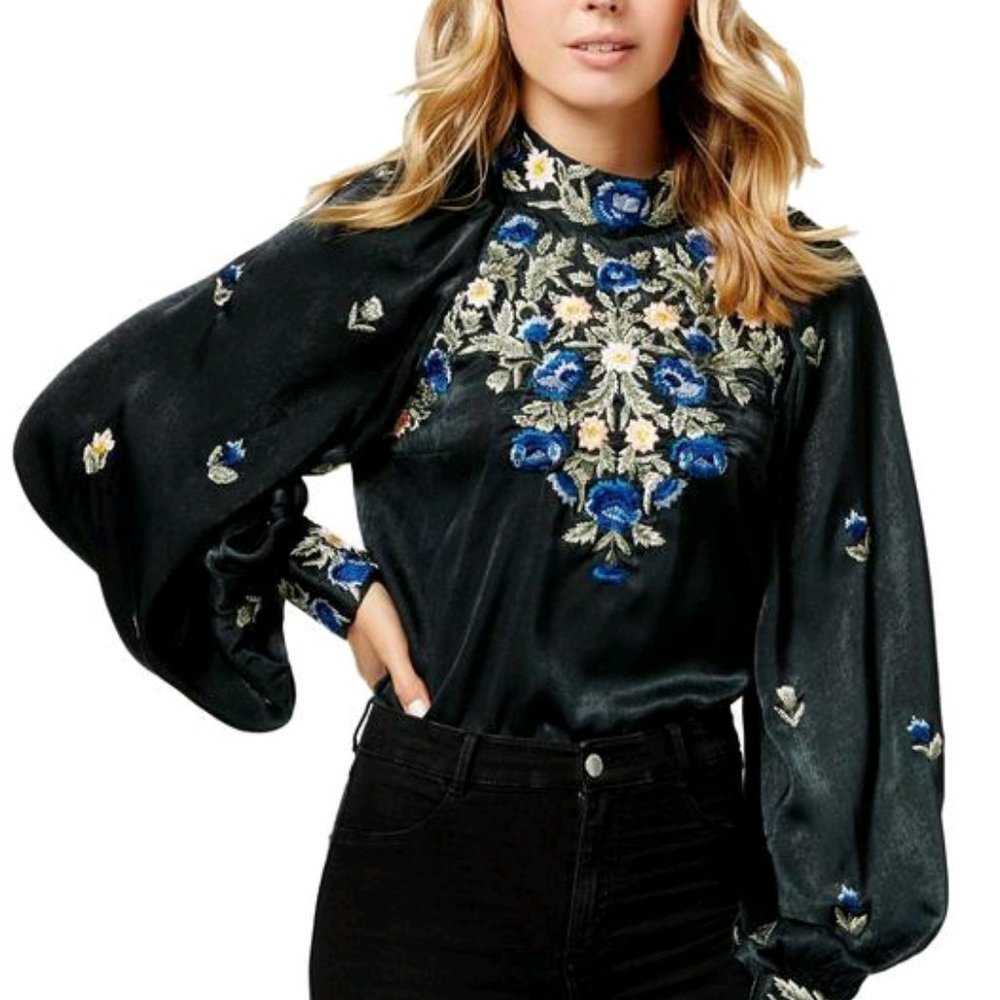 Free People Floral Blouse